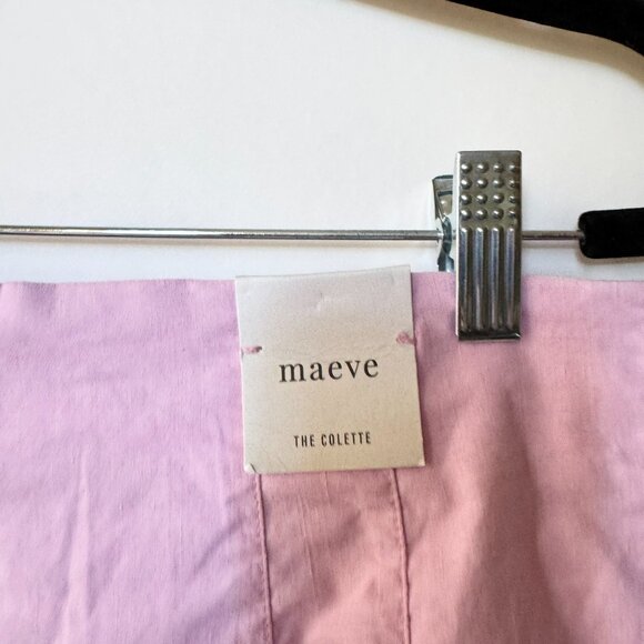 NWT Anthropologie The Colette Ruffle Hem Linen Wide Leg Crop Pants Pink 30 Magic - Picture 8 of 11